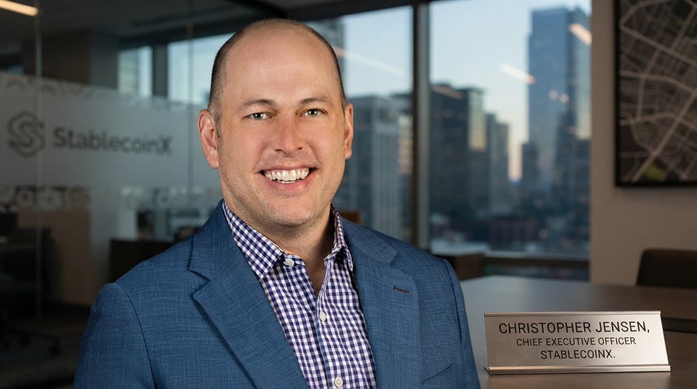 Christopher Jensen is now StablecoinX chief executive officer