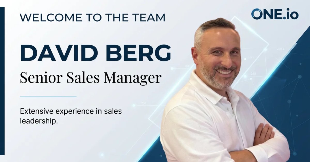 ONE.io Names David Berg Senior Sales Manager