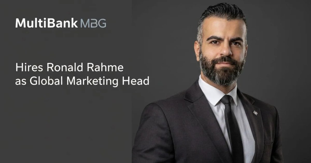 MultiBank Hires Ronald Rahme as Global Marketing Head