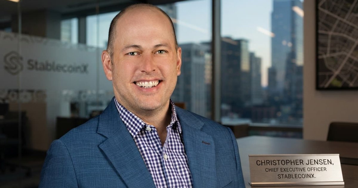 Christopher Jensen is now StablecoinX chief executive officer