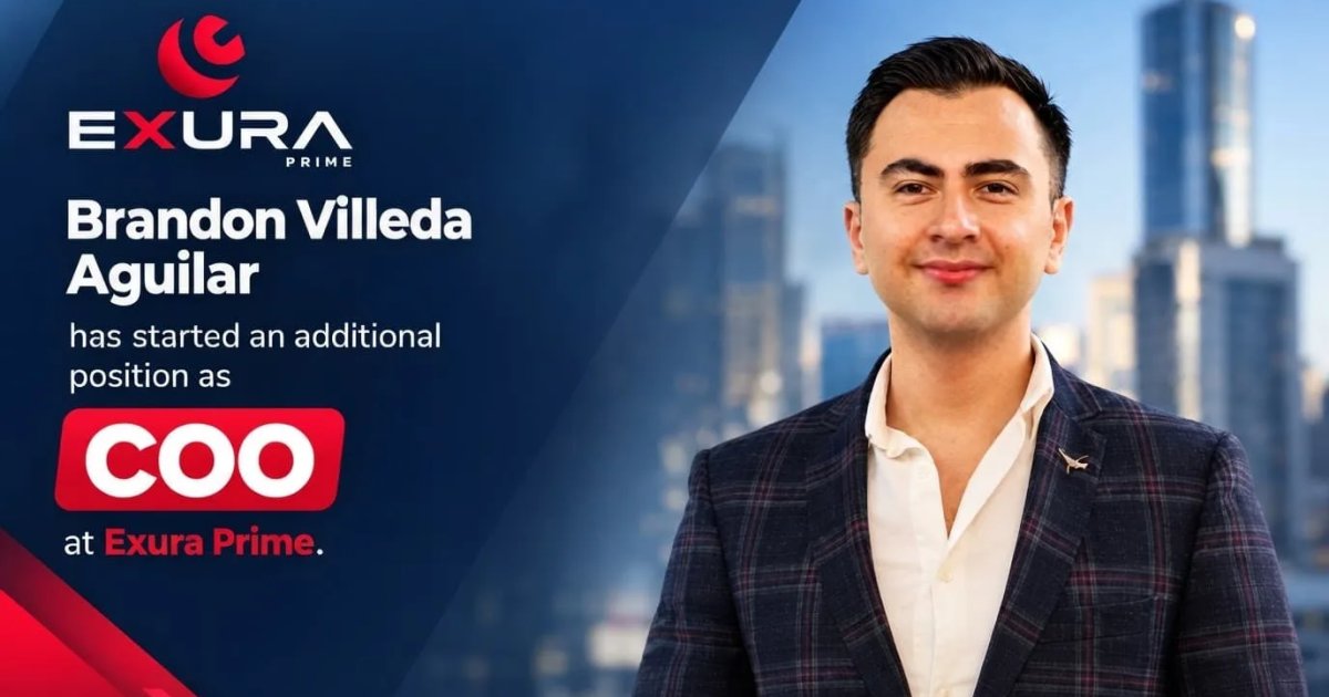 Brandon Villeda Aguilar Joins Exura Prime as COO